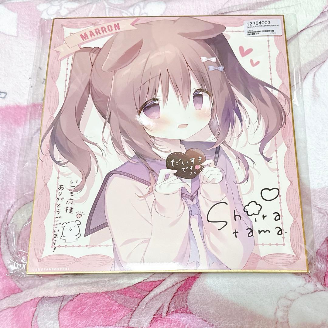 しらたまこ しらたま おうえんプラン 書き下ろし 色紙 直筆サイン入り