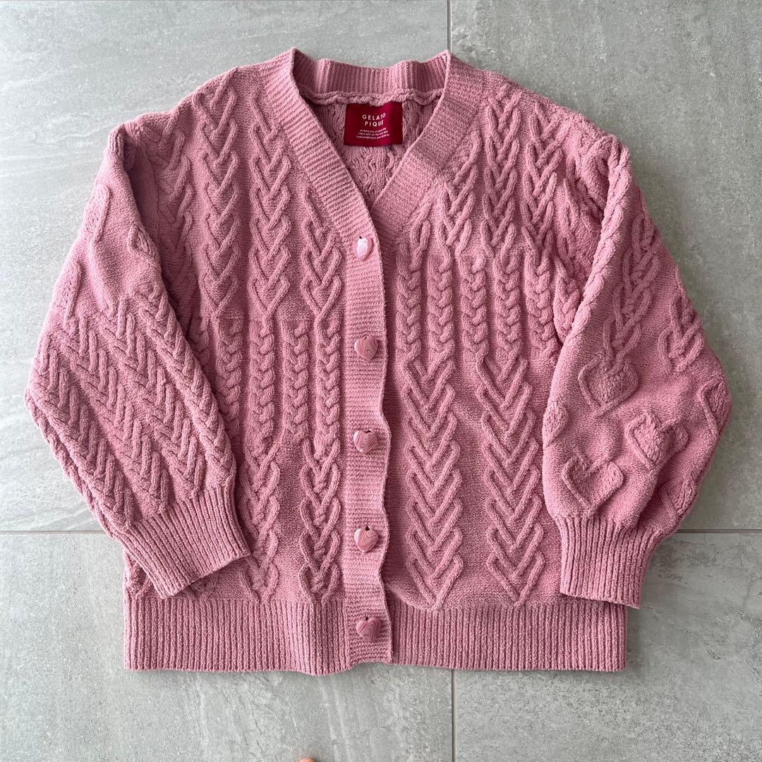 gelato pique バレンタイン スフレハートアランカーディガン - メルカリ