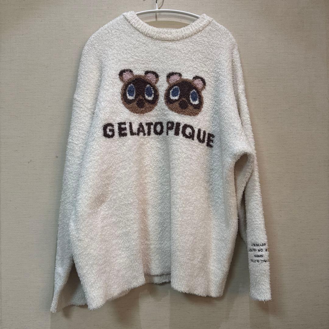 ジェラピケ あつまれどうぶつの森 つぶまめ ジャガードプルオーバー