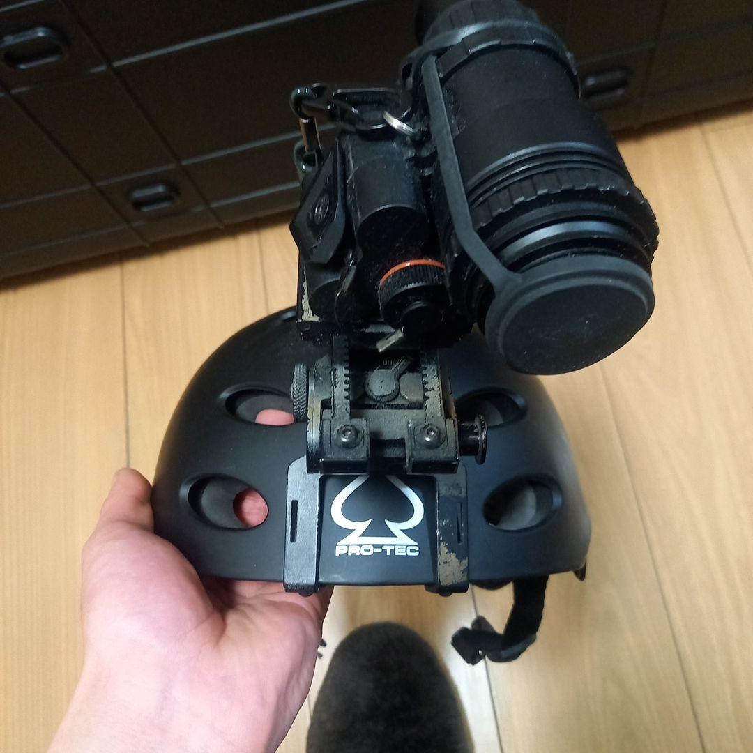 PRO-TEC ブラックヘルメット マウント付き PRO-TEC ブラックヘルメット マウント付き プロテックヘルメット」の
