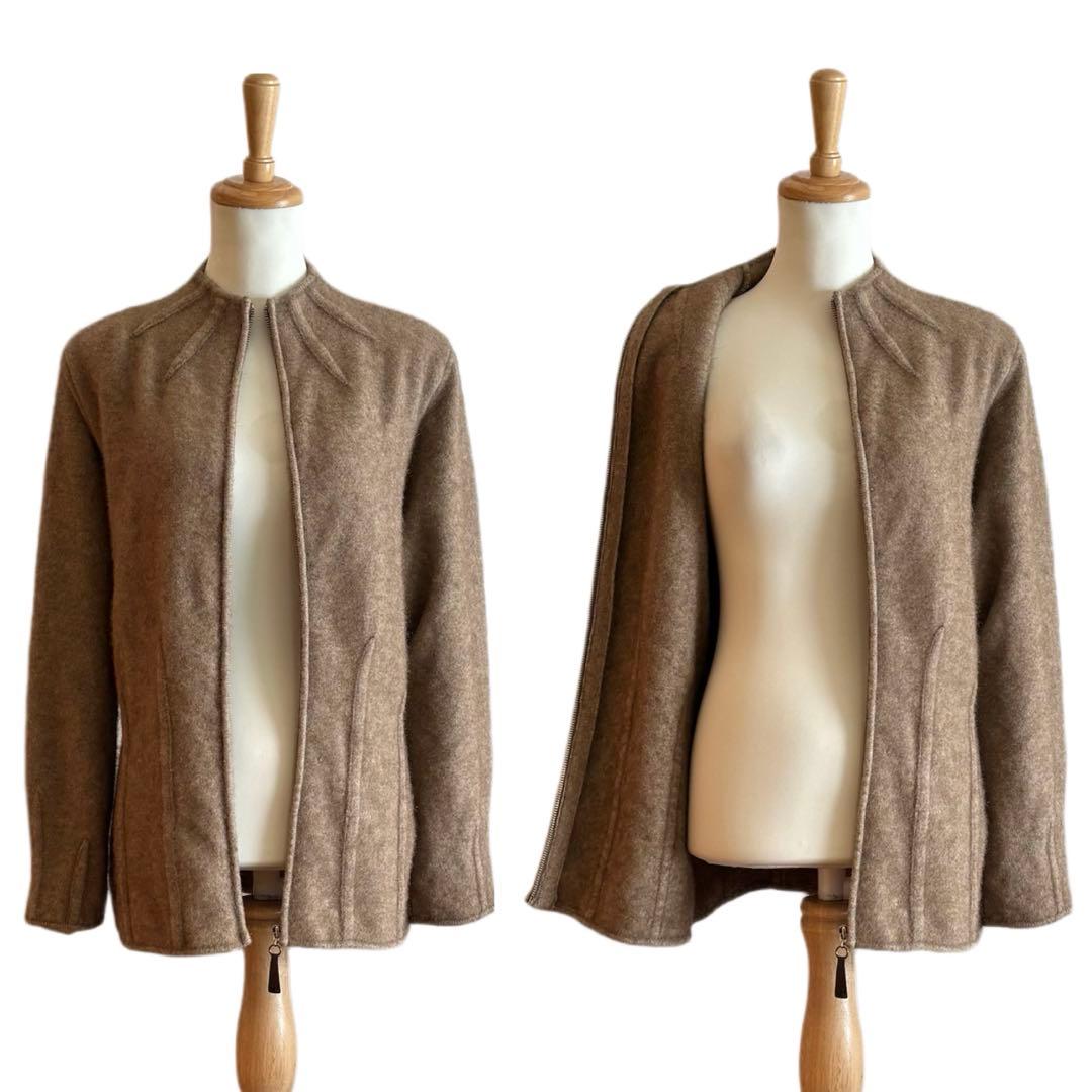 MERINOMINK】希少素材 ポッサムファーxメリノウールニットブルゾン