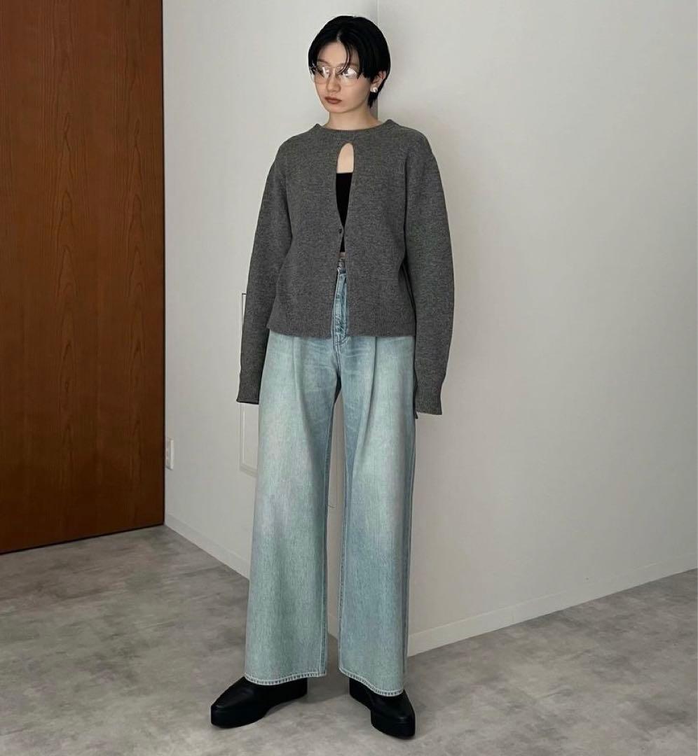 SuzuHirose×CLANE TUCK WIDE DENIM PANTS美品 - メルカリ