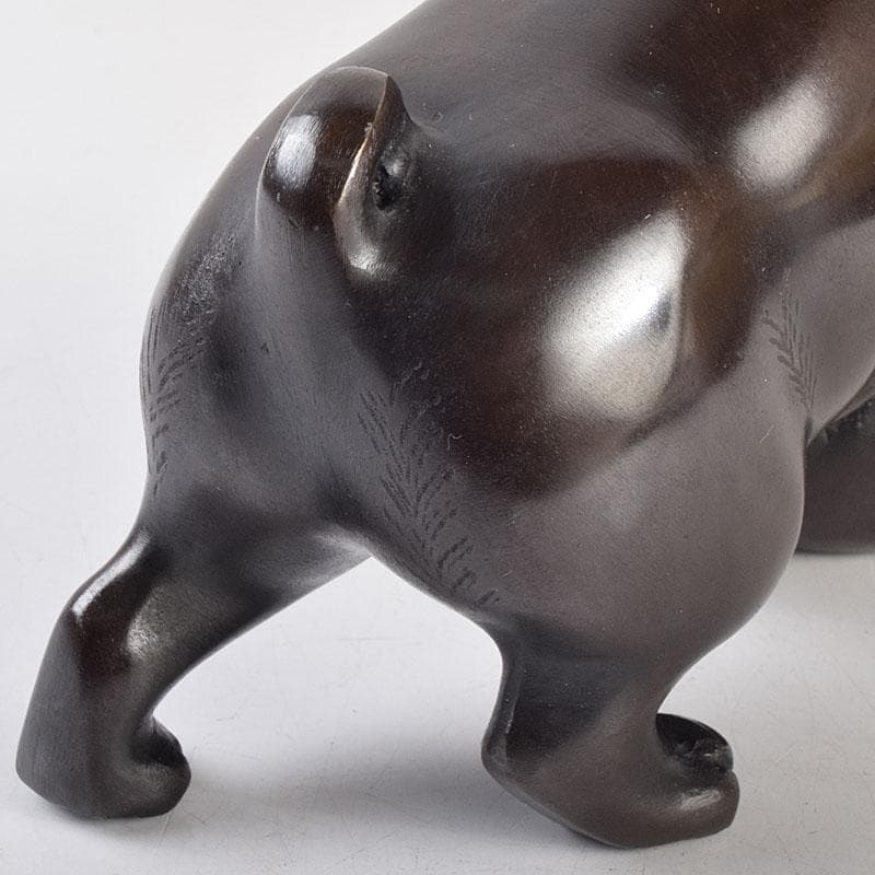 金工師 秀山作 鋳銅 戯れる子犬 置物 共箱 M R9214 - メルカリ