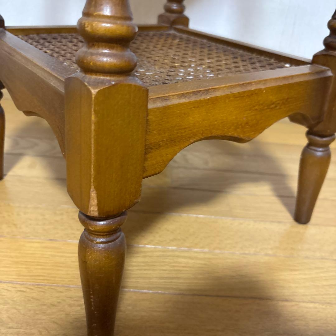 カリモク】オールドカリモクコロニアル 花台 飾台 電話台 - 木製ラック