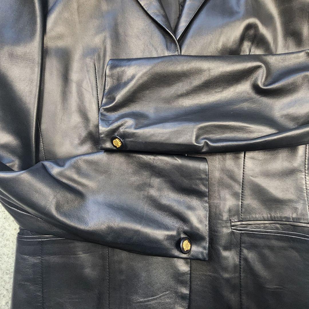 希少✨極美品 】 ラムレザー ジャケット メデューサ ボタン イタリア製