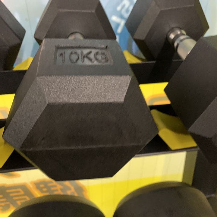 ラバーヘックス  ダンベル　　42.5kg 47.5kg 各2個