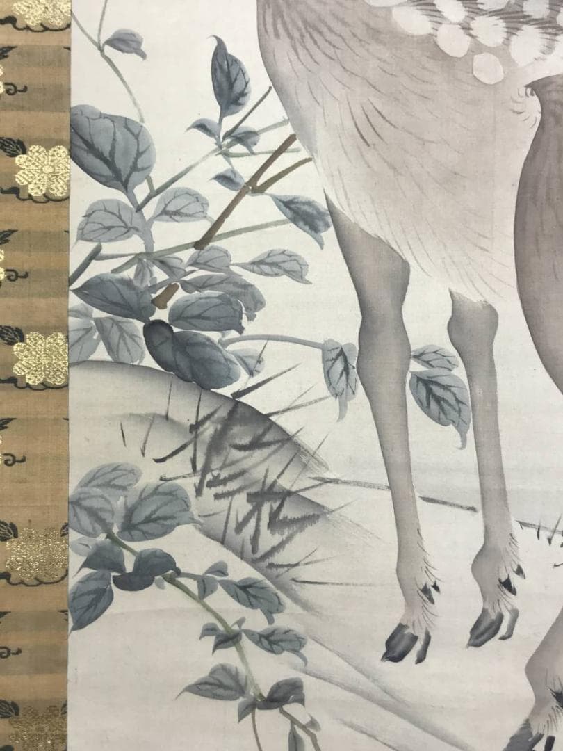 真作】西山芳園/草花鹿図/鹿図/花鳥図/掛軸☆宝船☆AD-494 - メルカリ