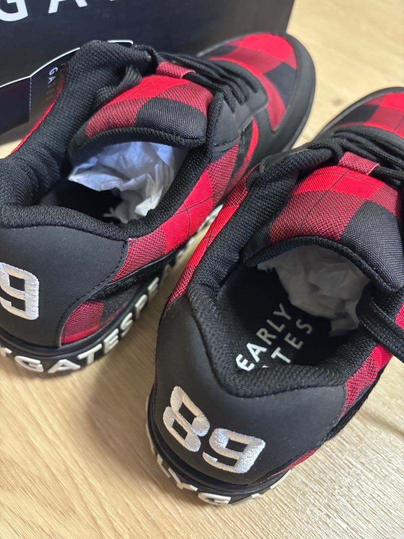 パーリーゲイツ　バッファローチェック柄 スパイク ゴルフシューズ 24.5cm