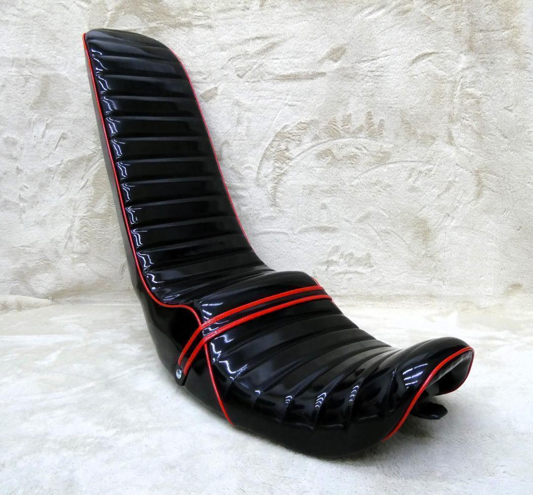 ゼファー400後期 三段シート 黒赤エナ60センチ/ZR400 C5 C6 C7