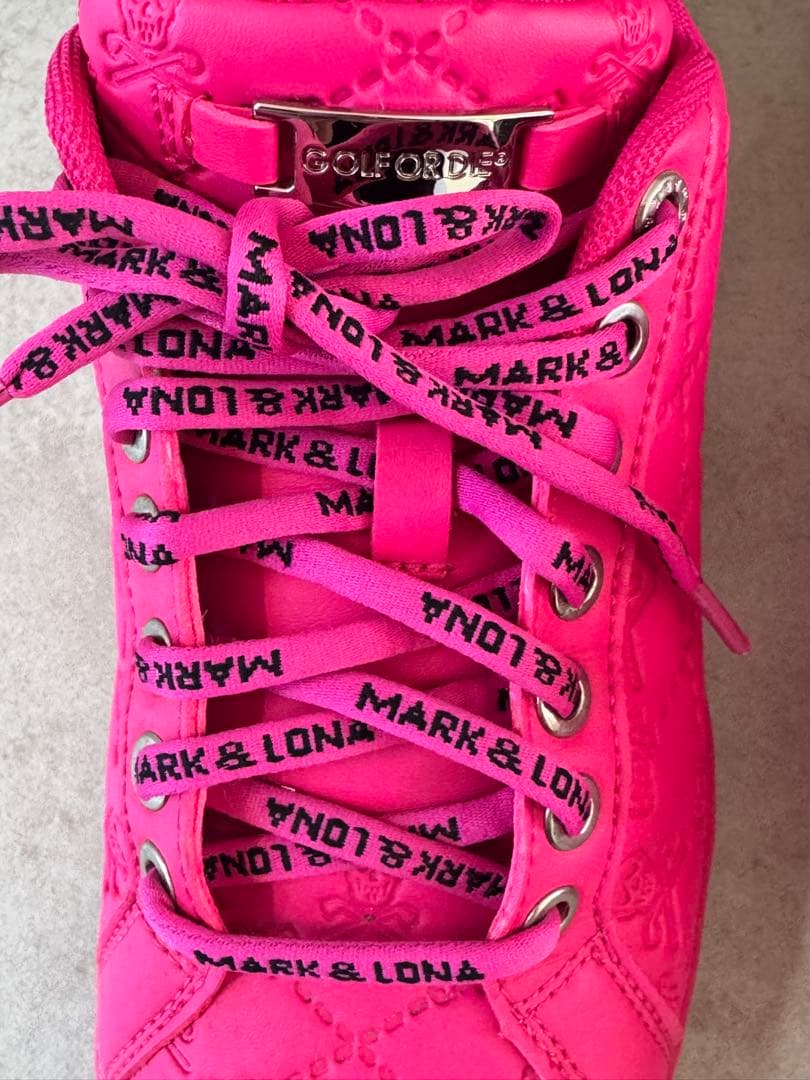 MARK＆LONA レディースゴルフシューズ 蛍光ピンク 25cm - メルカリ