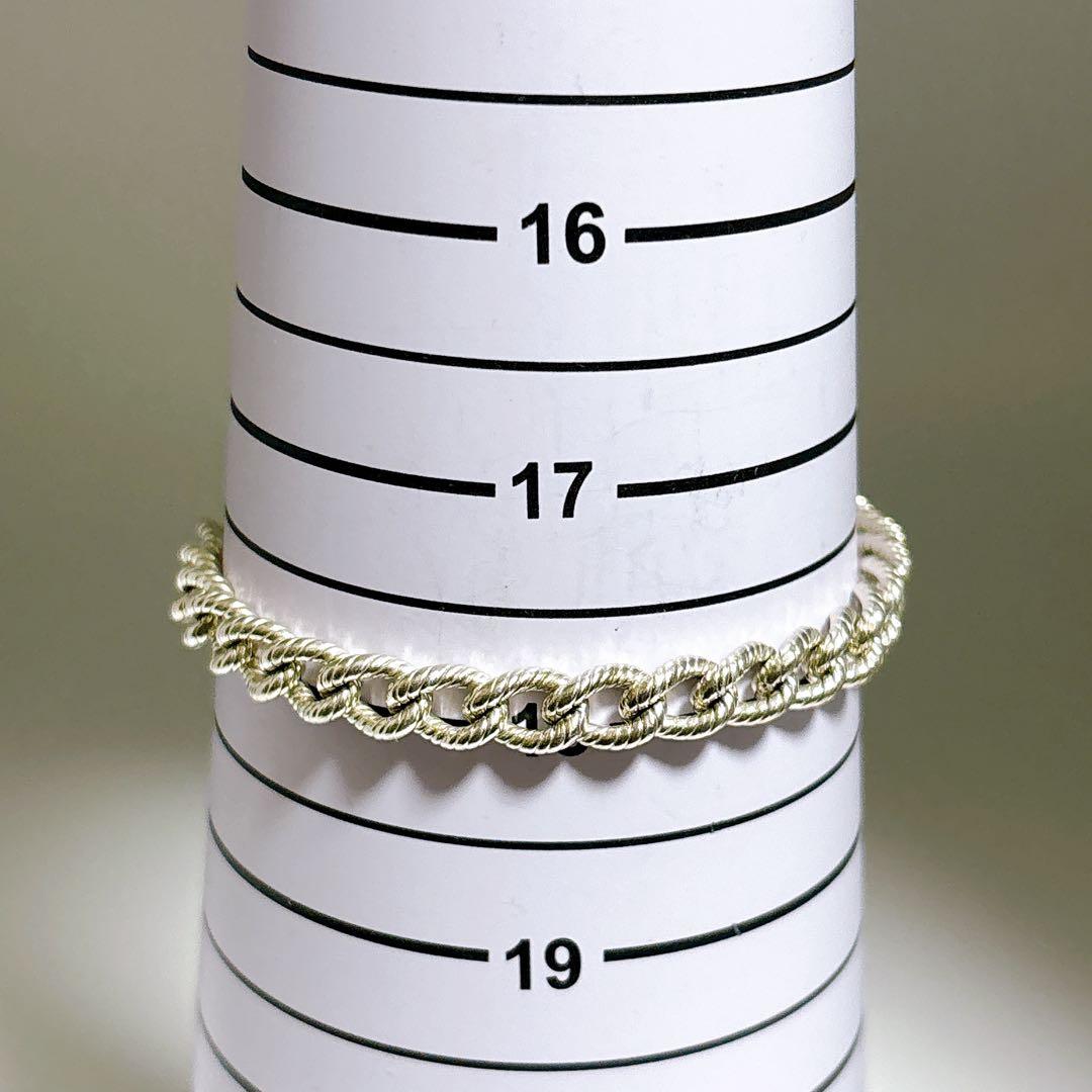 【美品】19.7cm ティファニー ツイストロープ リンク ブレスレット 925