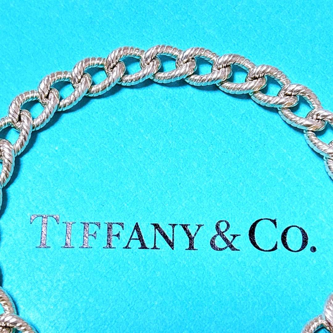 【美品】19.7cm ティファニー ツイストロープ リンク ブレスレット 925