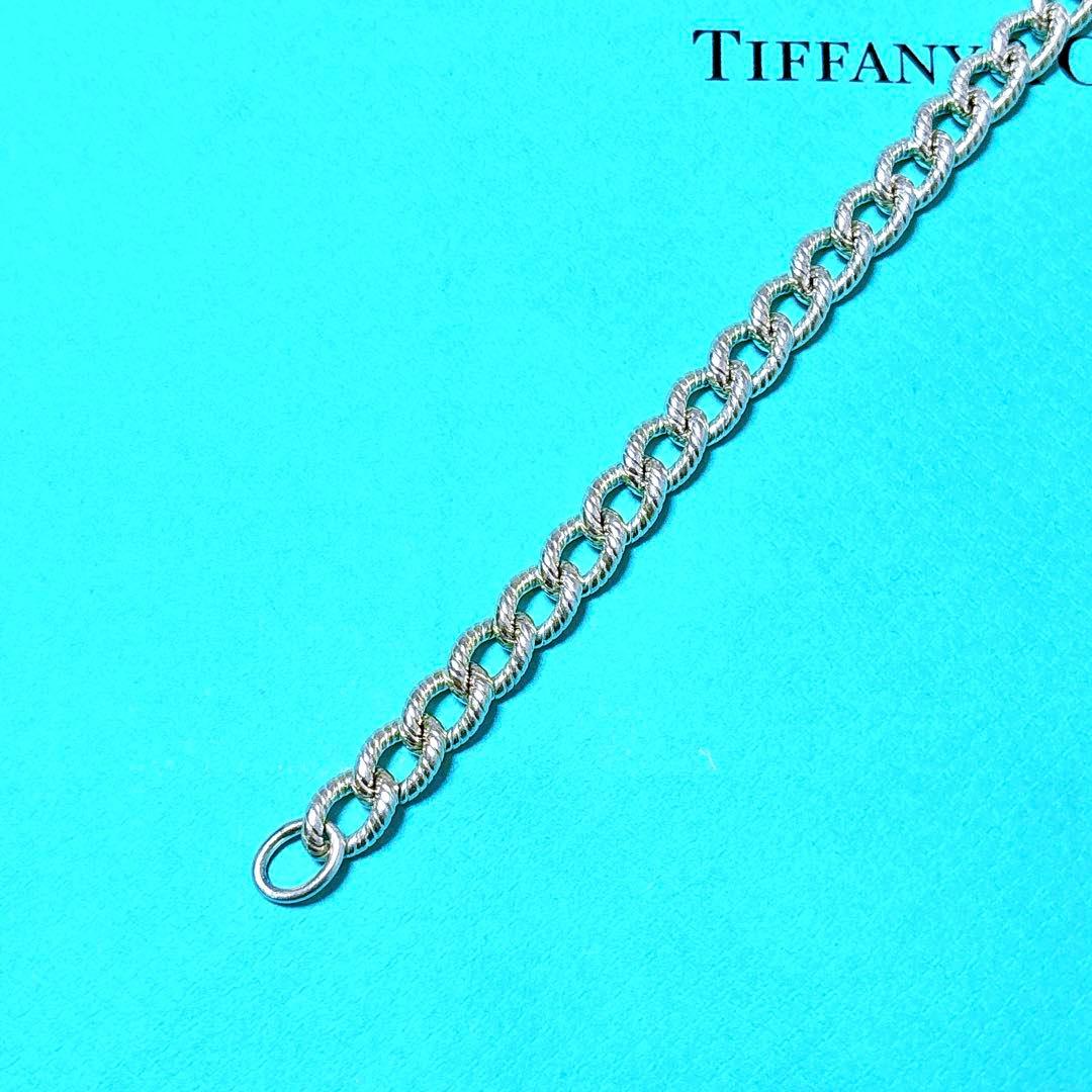 【美品】19.7cm ティファニー ツイストロープ リンク ブレスレット 925