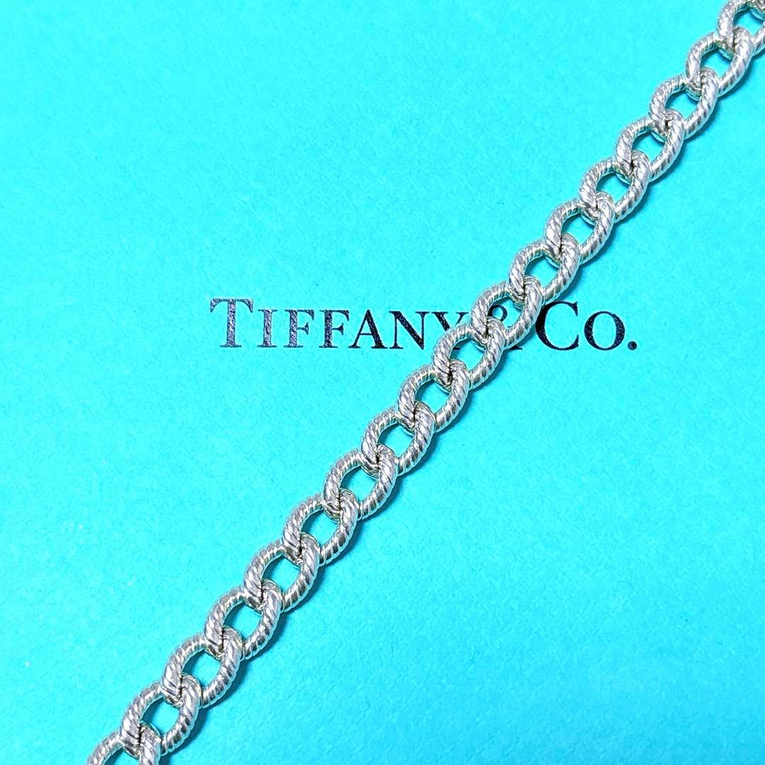 【美品】19.7cm ティファニー ツイストロープ リンク ブレスレット 925