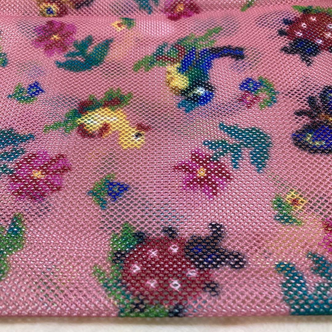 未使用品】FEILER フェイラー ハイジ 大きめメッシュ巾着 ピンク