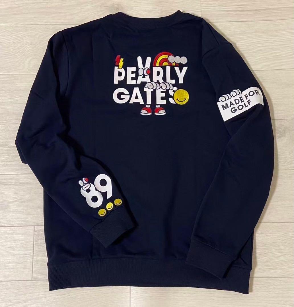 新品 正規品 パーリーゲイツ どうしちゃったPGスウェット 紺 サイズ5 L