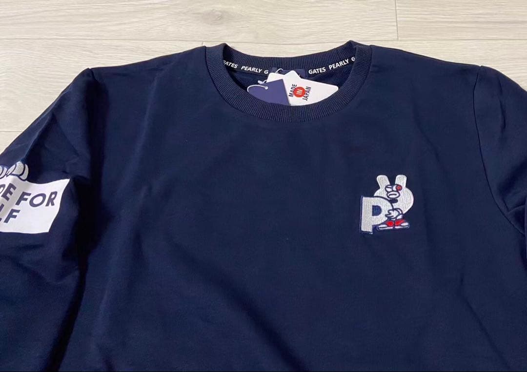 新品 正規品 パーリーゲイツ どうしちゃったPGスウェット 紺 サイズ5 L