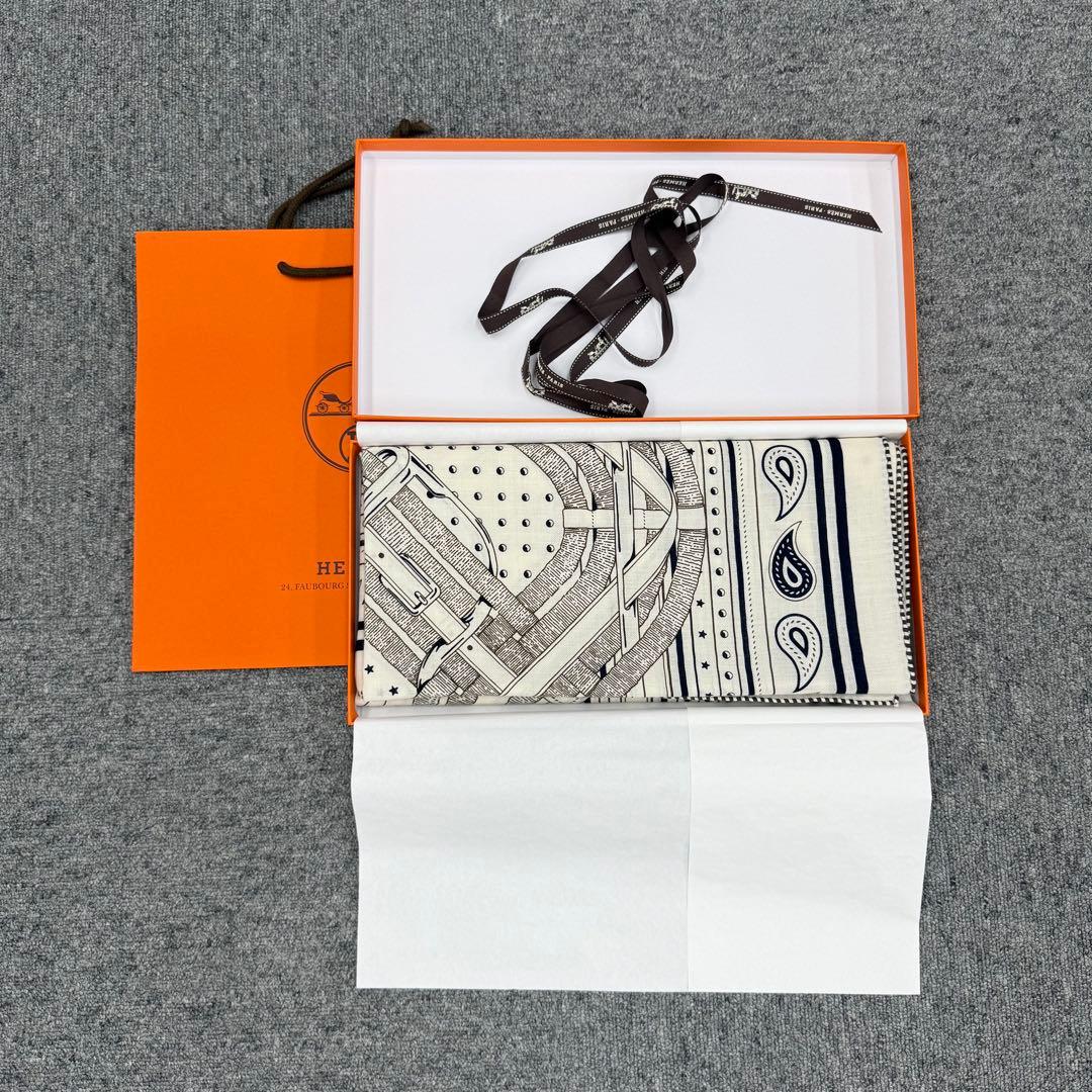 エルメス　カシミヤシルク　140 カレジェアン 《馬銜・バンダナ》