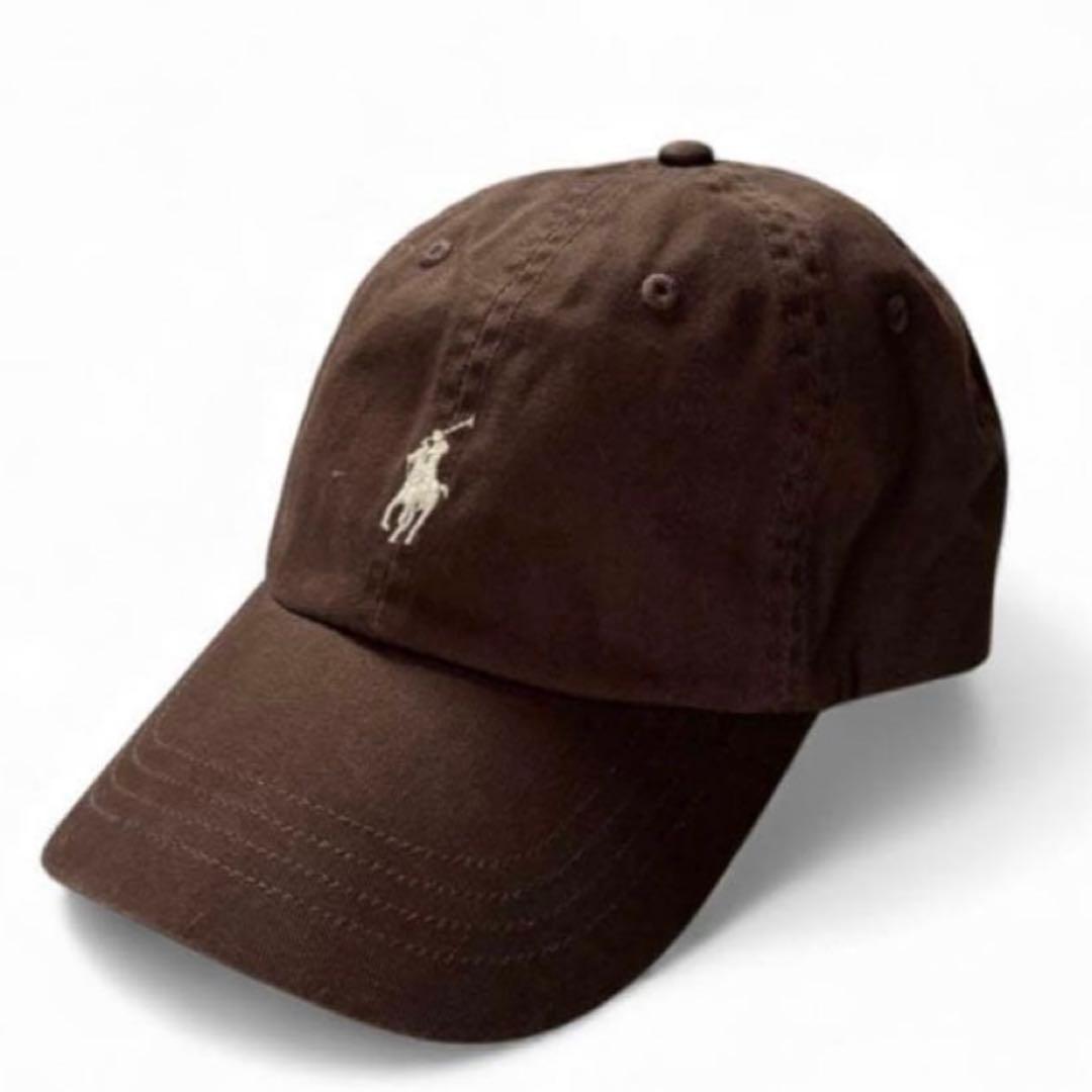 POLO ポロラルフローレン キャップ ブラウン ホワイトベージュ茶 希少