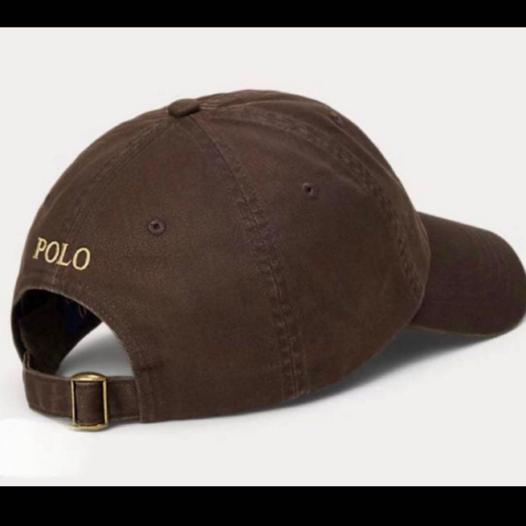 POLO ポロラルフローレン キャップ ブラウン ホワイトベージュ茶 希少