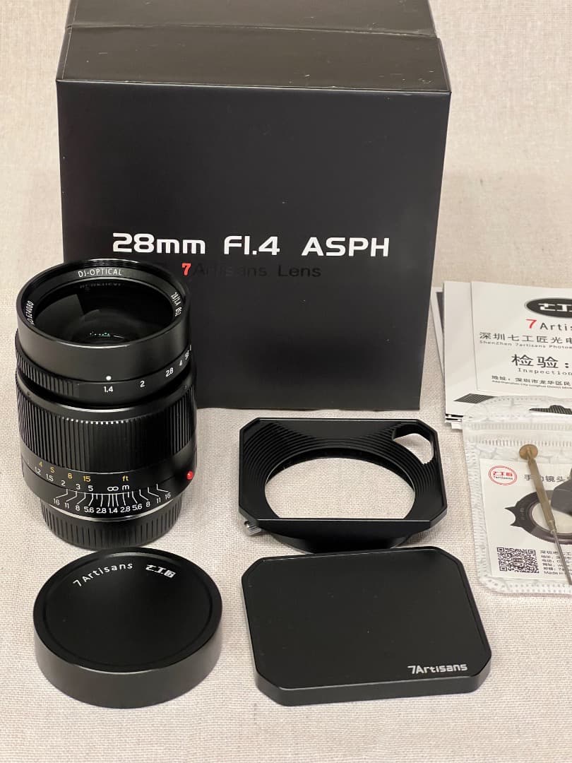 七工匠 7Artisans 28mm F1.4 ASPH ライカMマウント 七工匠、ライカMマウント単焦点レンズ「7Artisans 28mm F1.4 ASPH