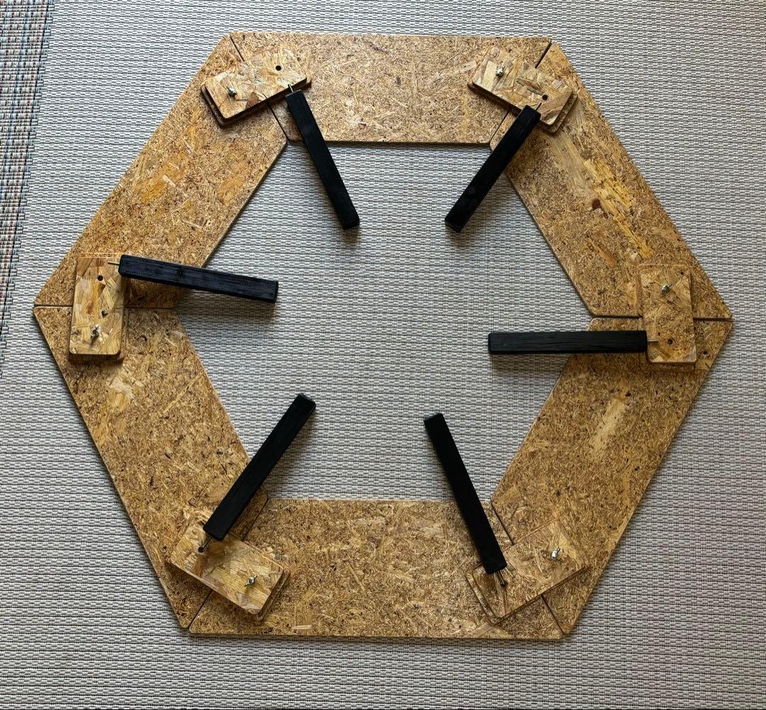 ヘキサテーブル65チークニス仕上げ FH65t