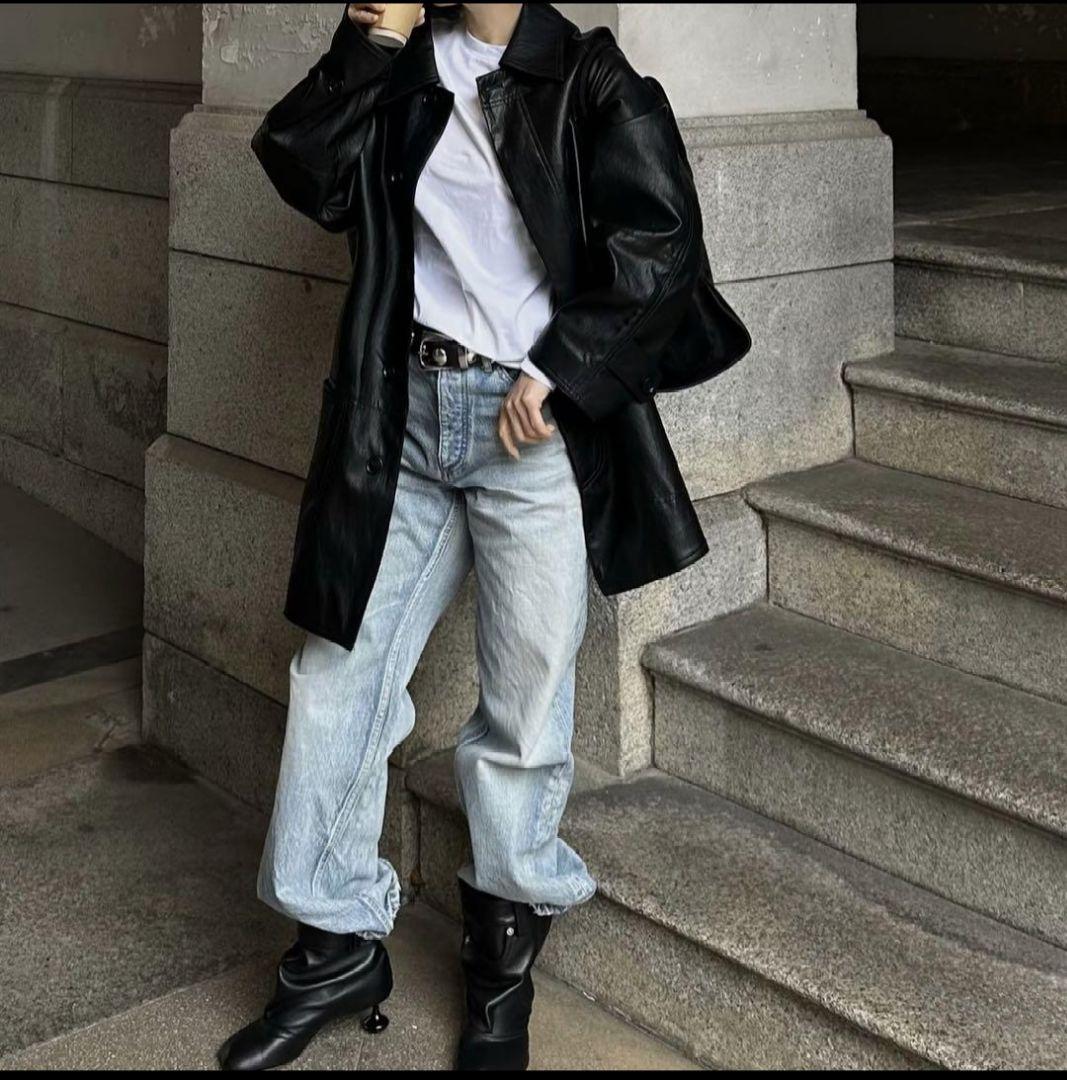 ジャケット・アウター ok.soon faux leather half coat faux leather half coat | ok.soon