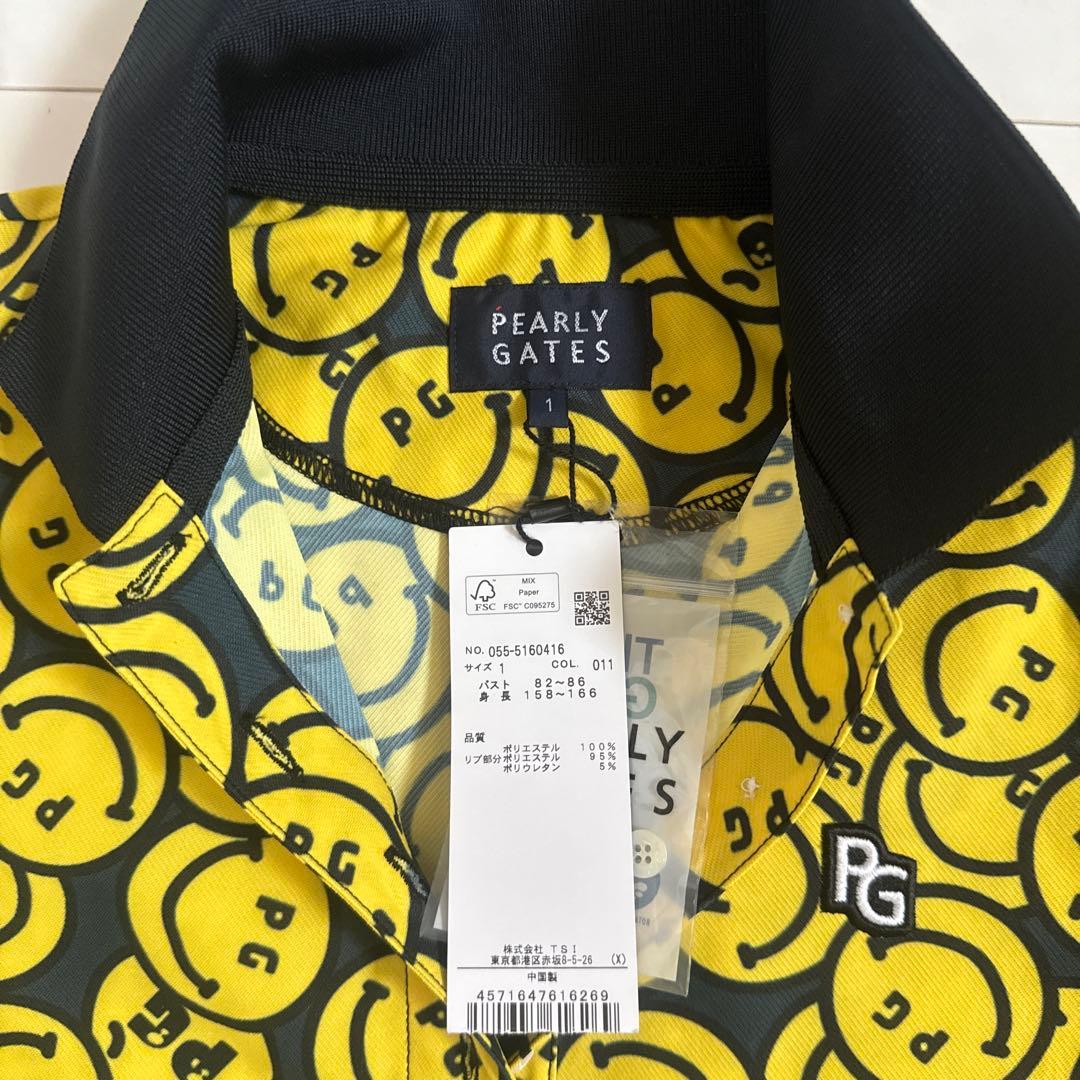 PEARLY GATES スマイリーポロシャツ パーリーゲイツ スマイルワッペン 半袖ポロシャツ 紺 0(S) - メルカリ