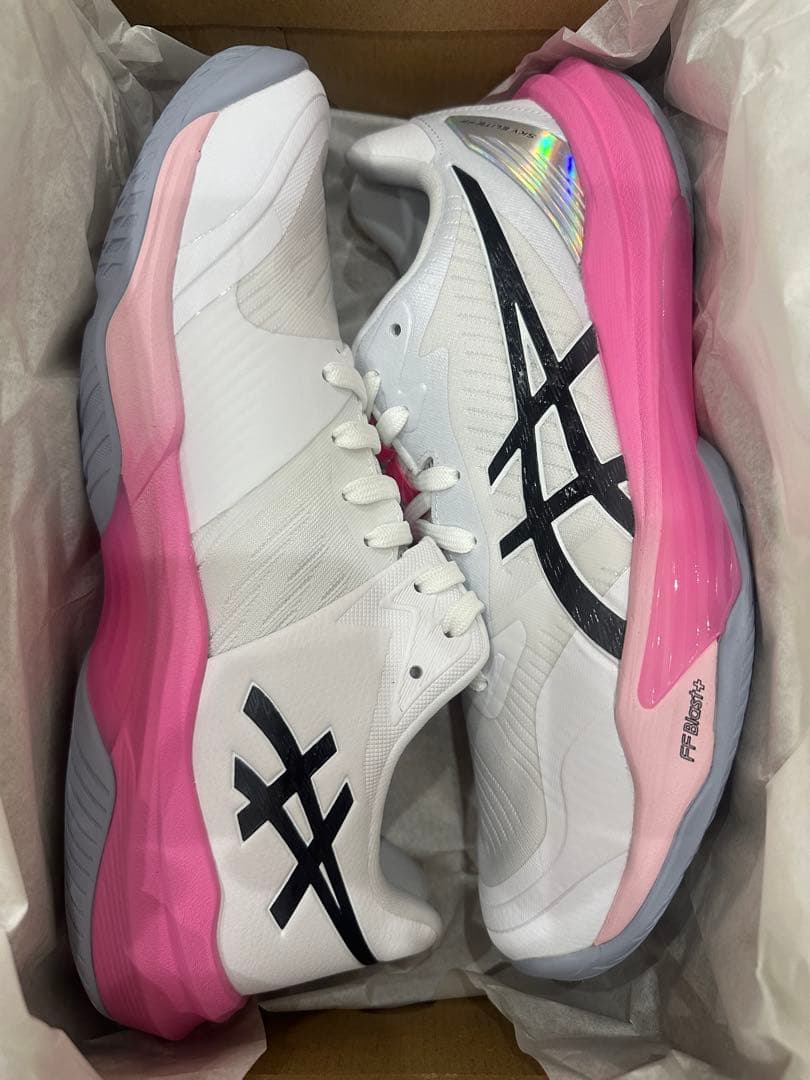 asicsスカイエリートff3 ホワイト/ドラゴンフルーツ　ピンク　26.5cm