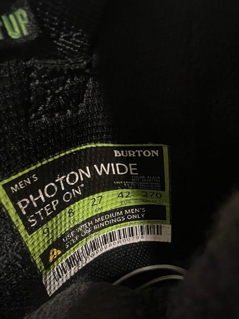 箱付き BURTON PHOTON WIDE STEP ON 27.0cm
