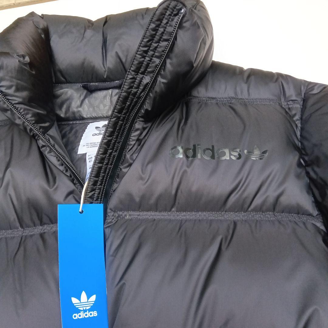 ⭕️adidas ブラック ダウンジャケットMサイズ【新品】タグ付き - メルカリ