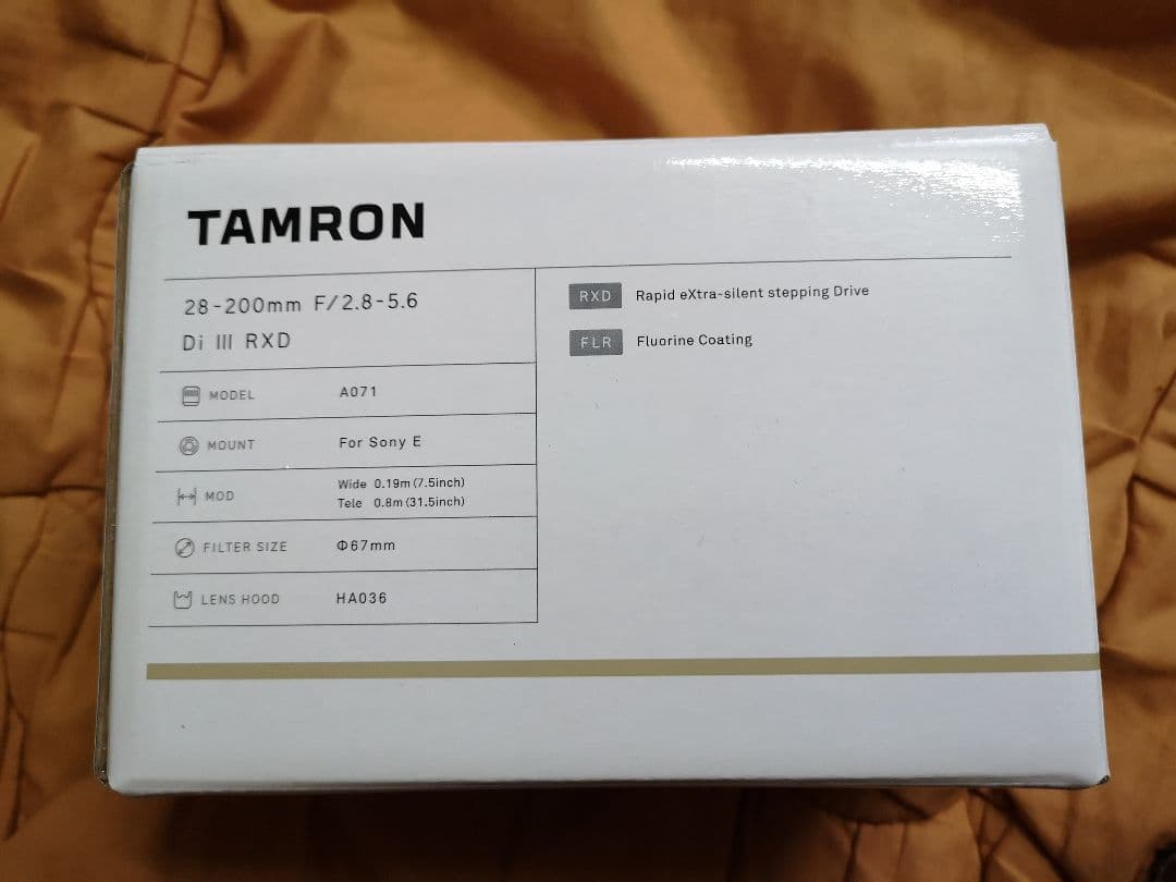 【新品】TAMRON 28-200mm F/2.8-5.6 Di III RXD