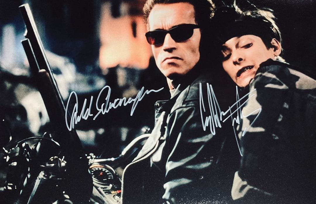 アーノルド・シュワルツェネッガー エドワード・ファーロング 直筆