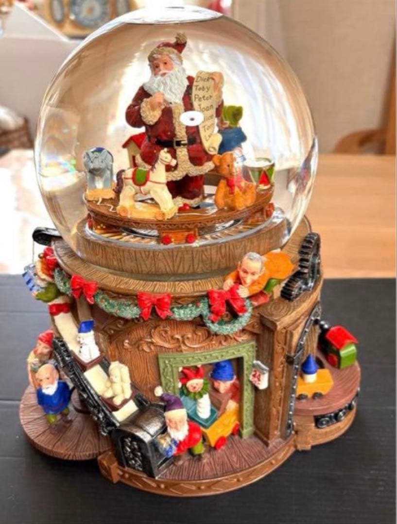 KIRKLAND サンタクロース スノードーム オルゴール 正常動作品 中古 KIRKLAND オルゴール サンタクロース スノードーム クリスマス