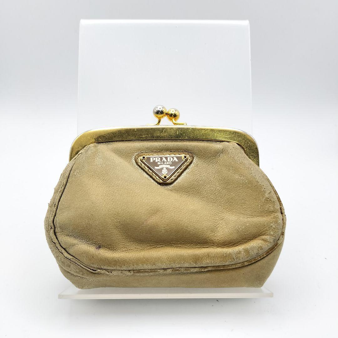 プラダ がま口ポーチ 小銭入れ コインケース 小物入れ 財布 レザー