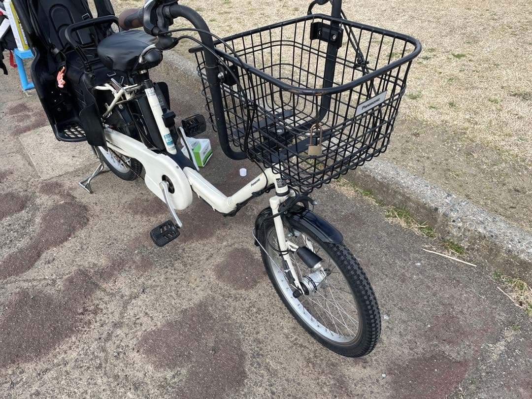 電動アシスト自転車 チャイルドシート付き ホワイト ギュットMINI DX