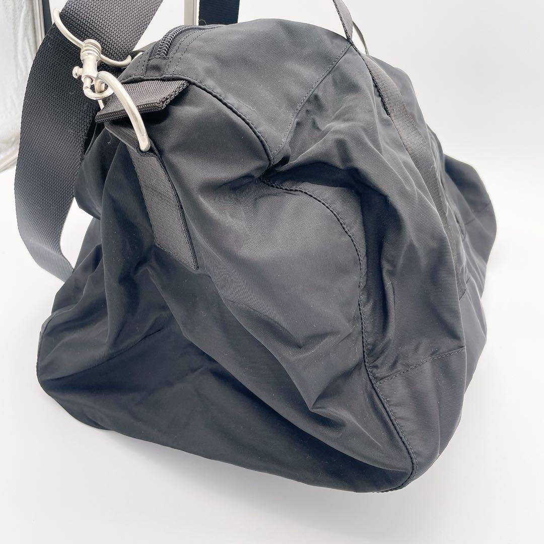 PRADA ボストンバッグ 2way 三角ロゴ ナイロン ブラック - メルカリ