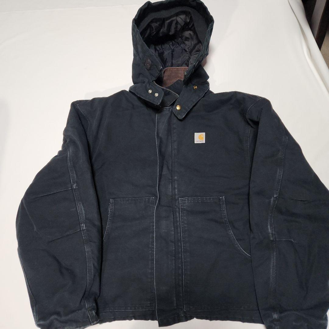 Carhartt カーハート フード付きジャンパー 黒 ダック ジャケット L