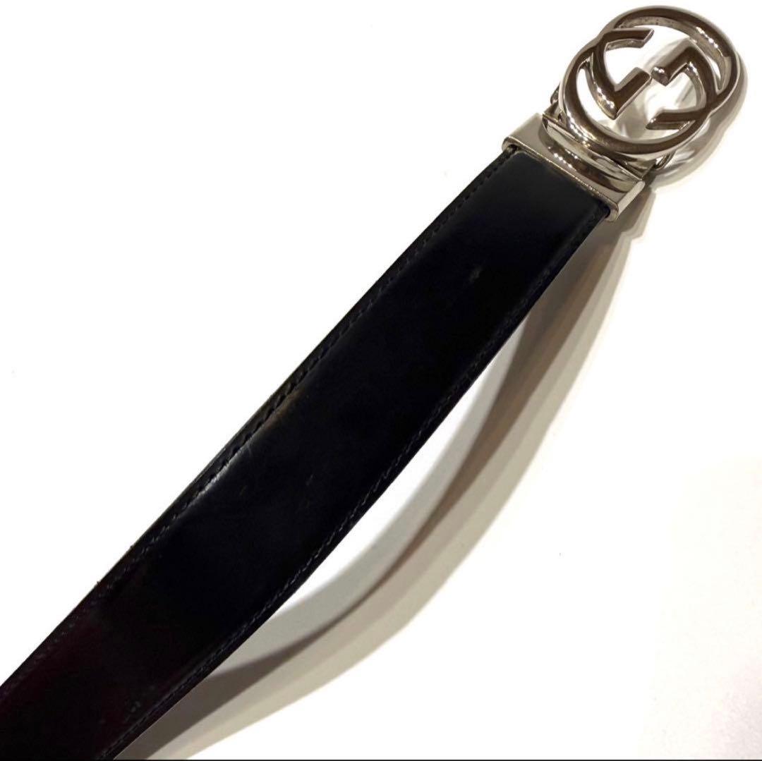 美品】GUCCI リバーシブル ベルト レザー バイカラー インター