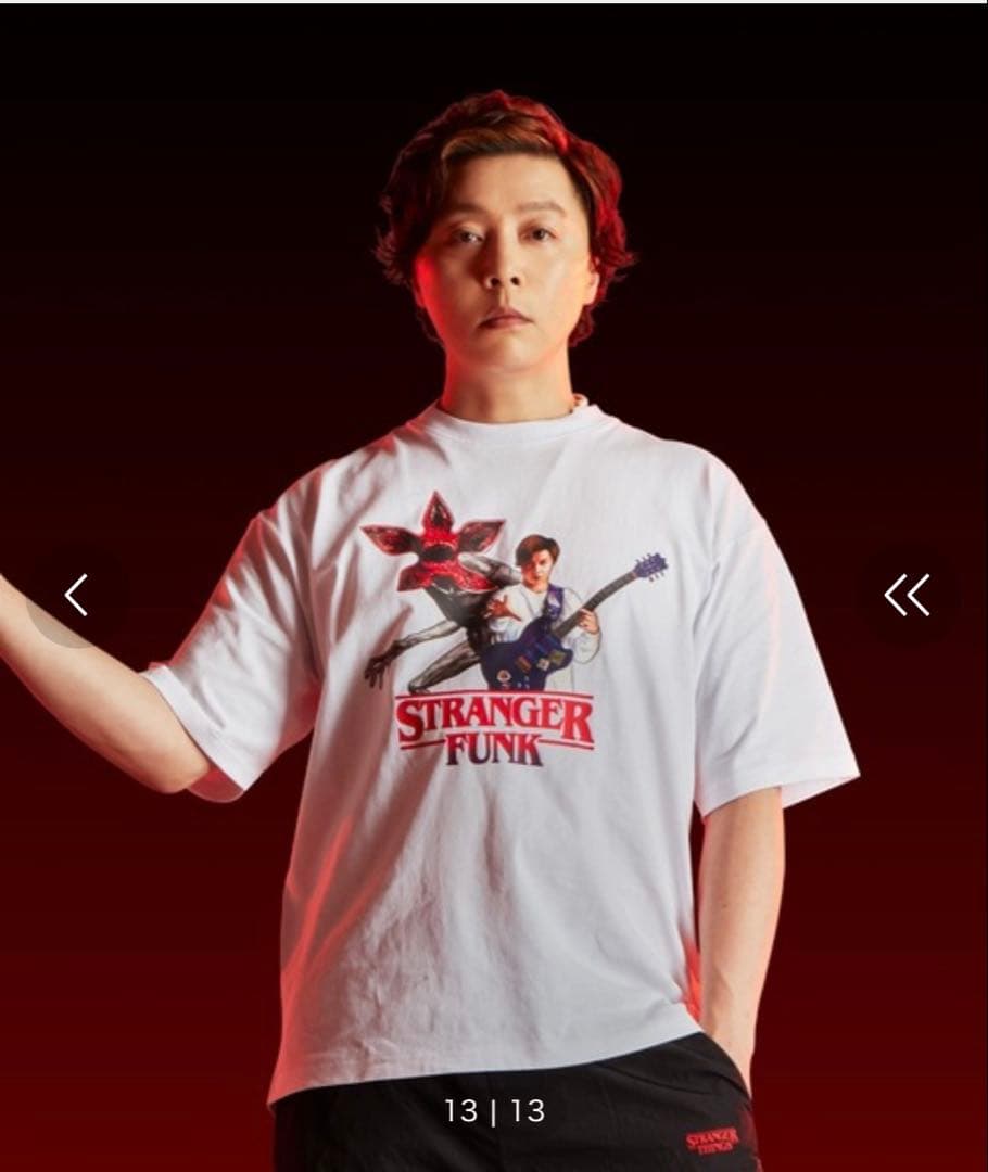 ストレンジャーシングスENDRECHERI コラボTシャツ 堂本剛 ブラック