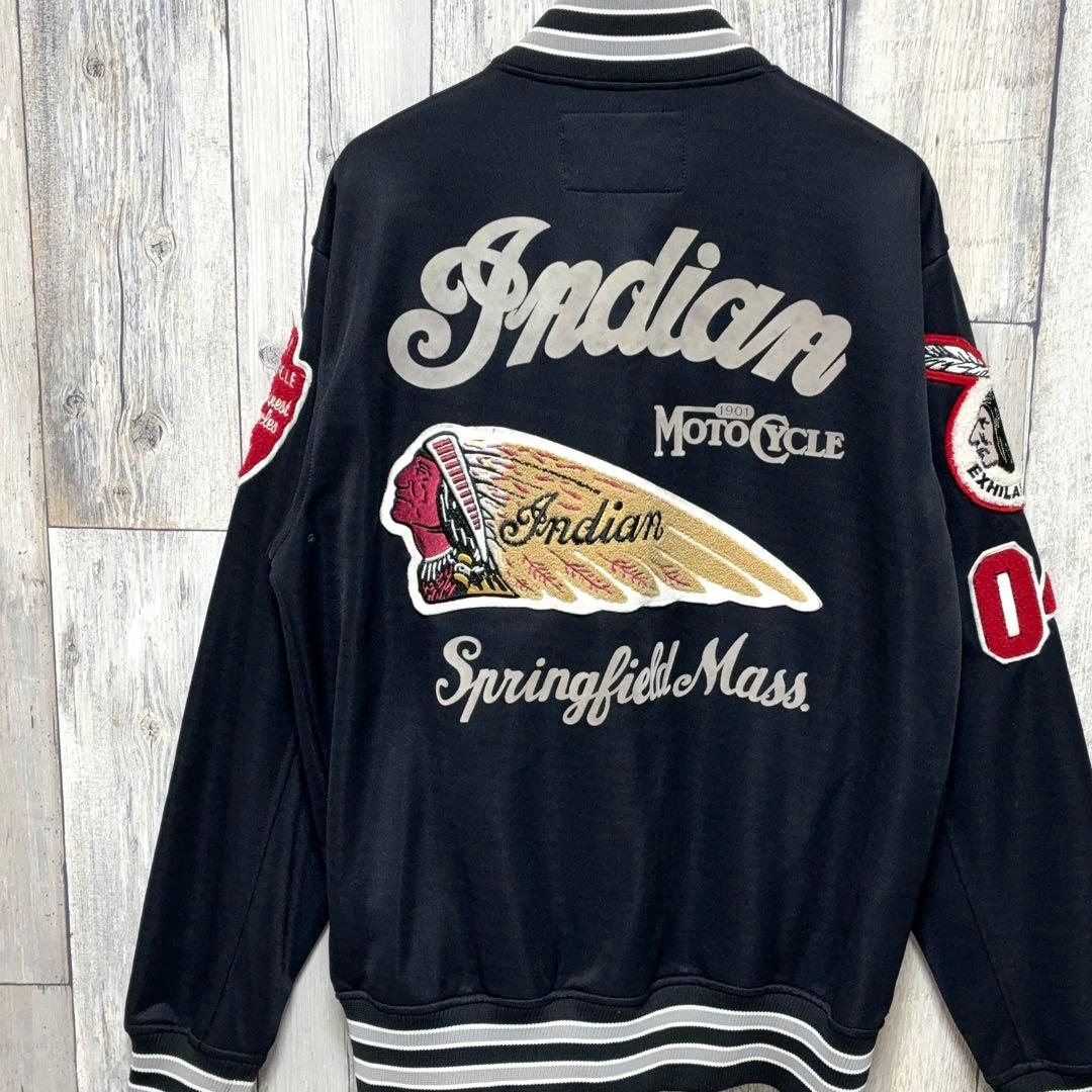 インディアンモーターサイクル スタジャン風ジャケット サガラ刺繍