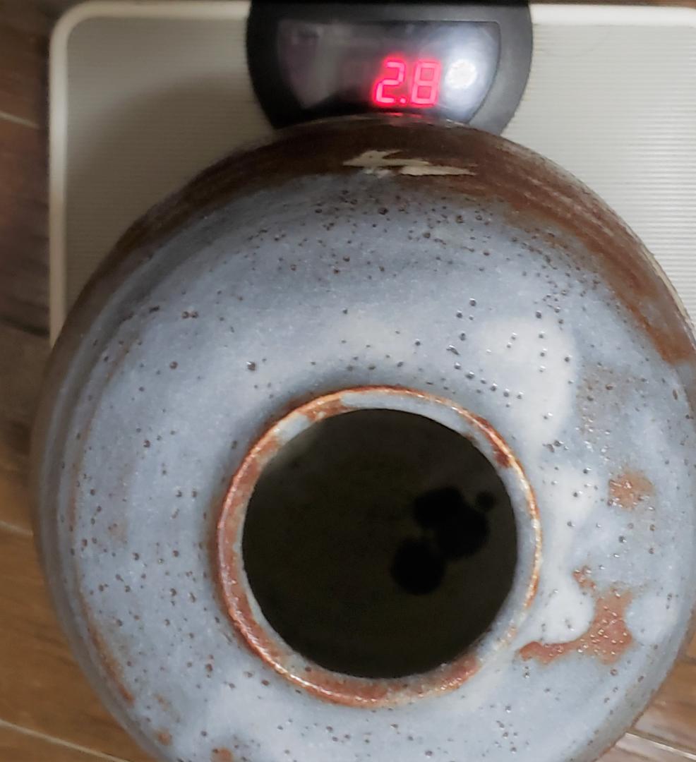 美濃焼 真山窯 伝統工芸士 伊藤真司 作 鼡志野 箱入 説明証明書 付 壺