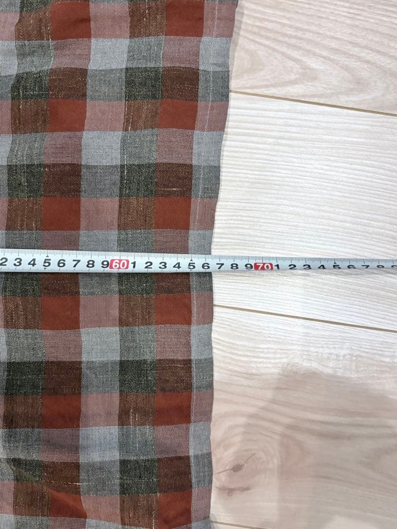 50s 60s コットン (レーヨン混？) チェック ビンテージ 開襟シャツ