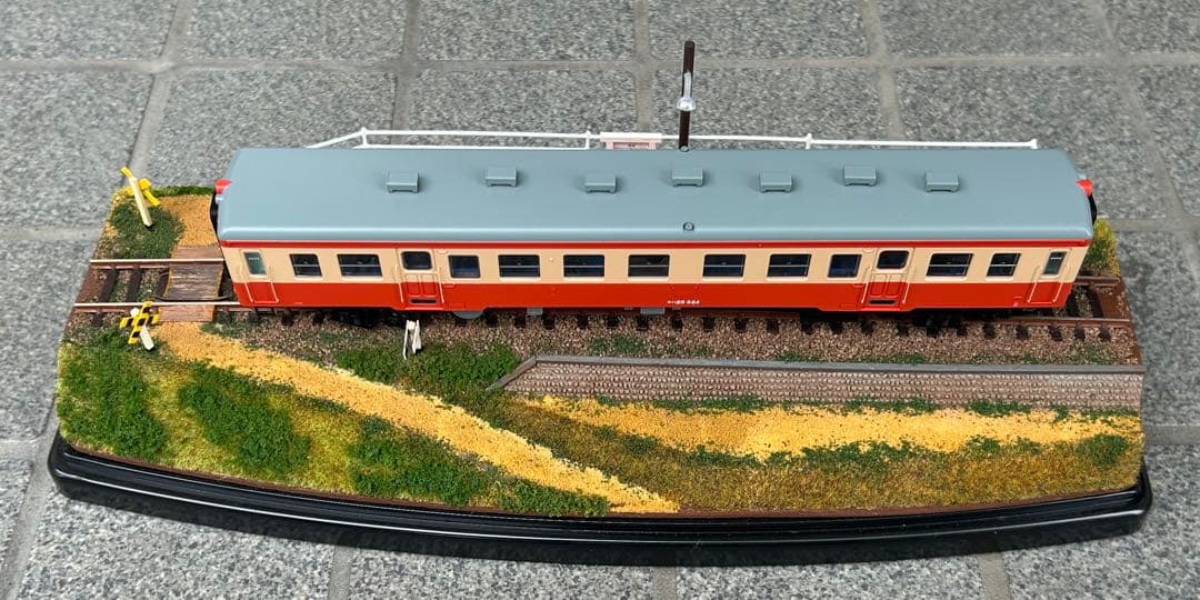 HOゲージジオラマ56仮乗降場のある風景アクリルケース付