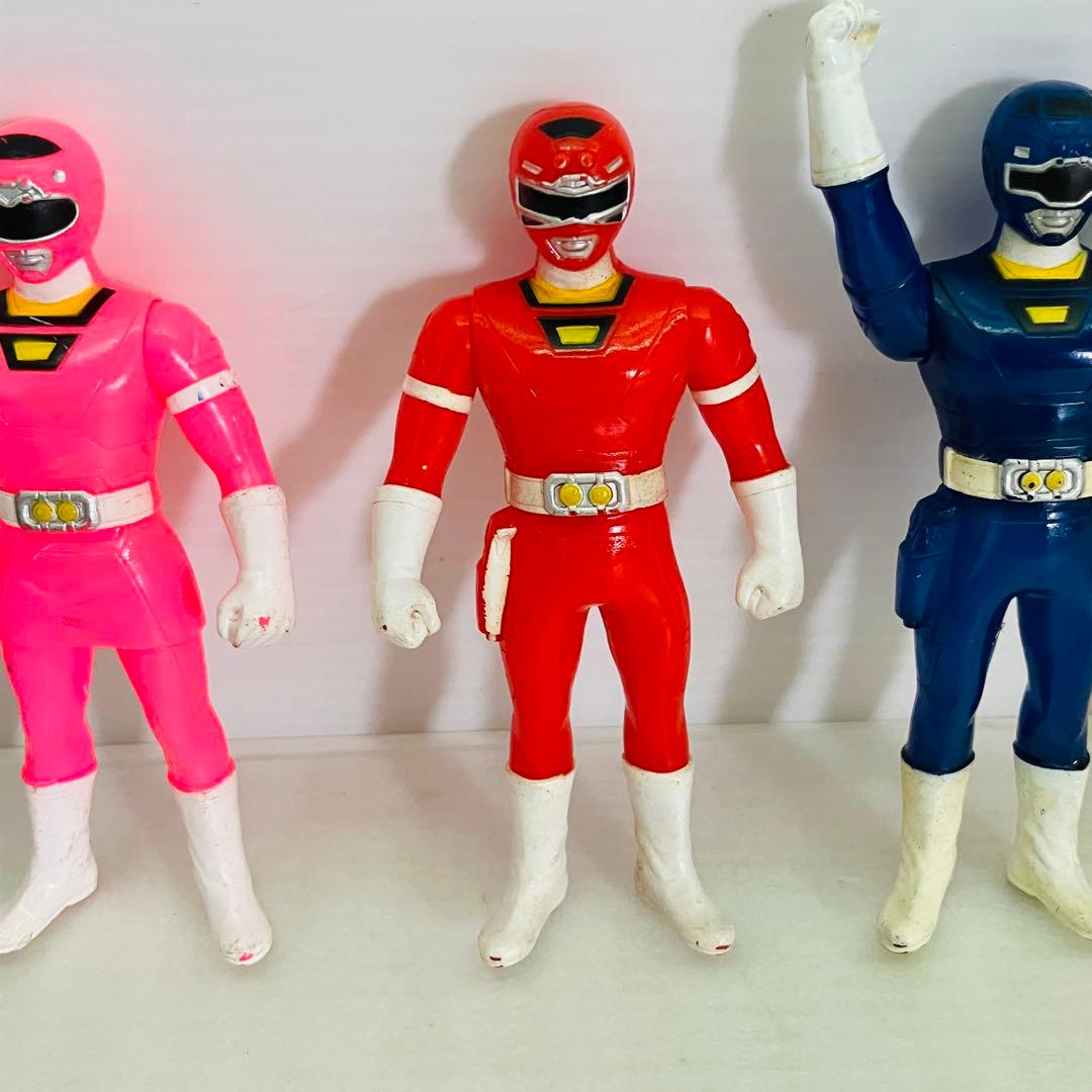 当時物／レア 激走戦隊カーレンジャー ソフビフィギュア 5体セット ②