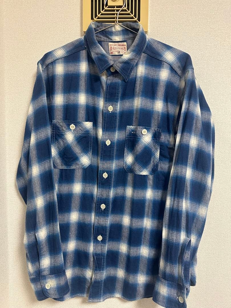 希少 BONCOURA ボンクラ ネルシャツ オンブレチェックシャツ - メルカリ