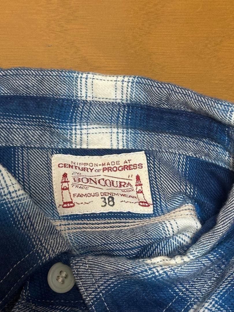 希少 BONCOURA ボンクラ ネルシャツ オンブレチェックシャツ - メルカリ