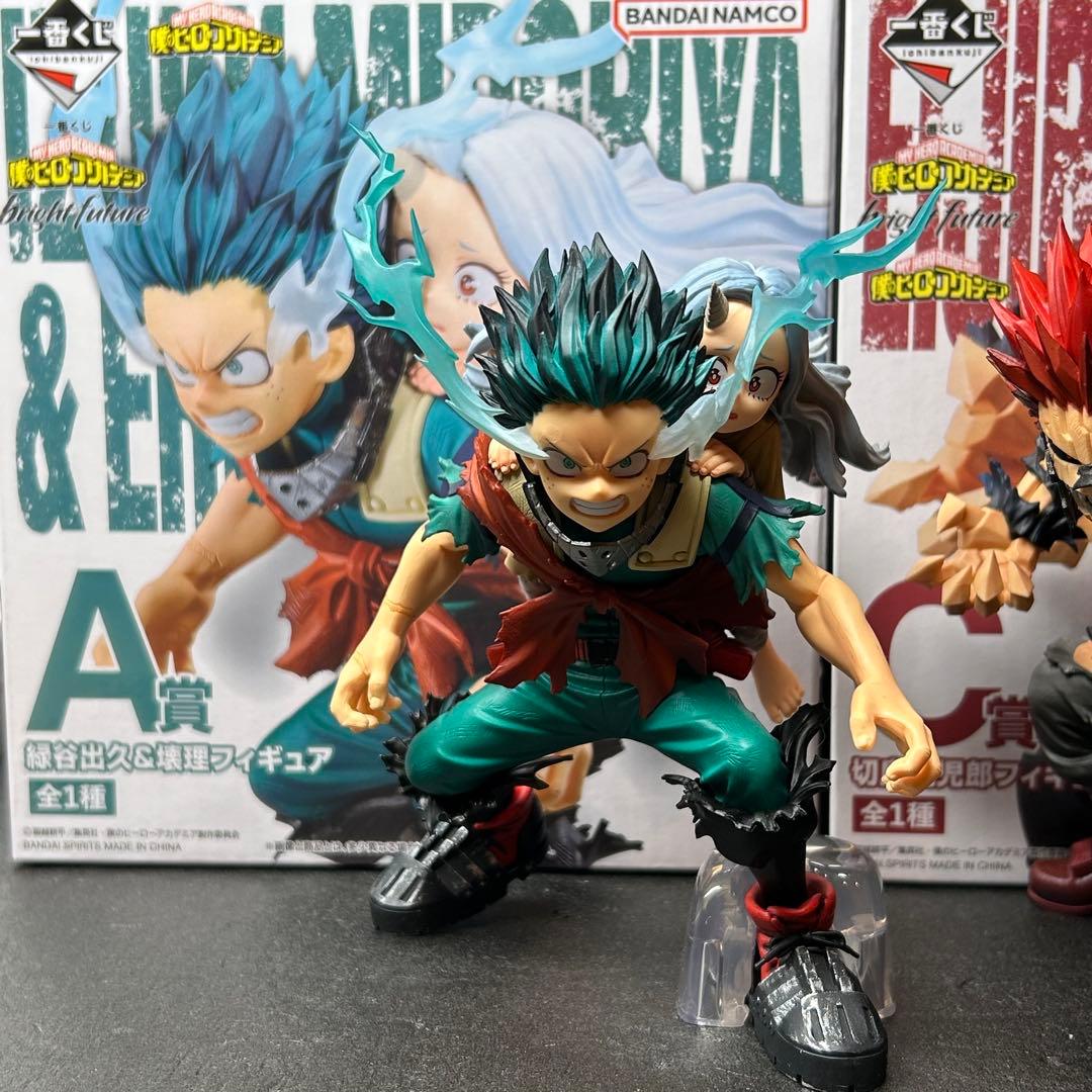 ヒロアカ　フィギュア　一番くじ　緑谷出久&壊理 切島鋭児郎　一番くじ