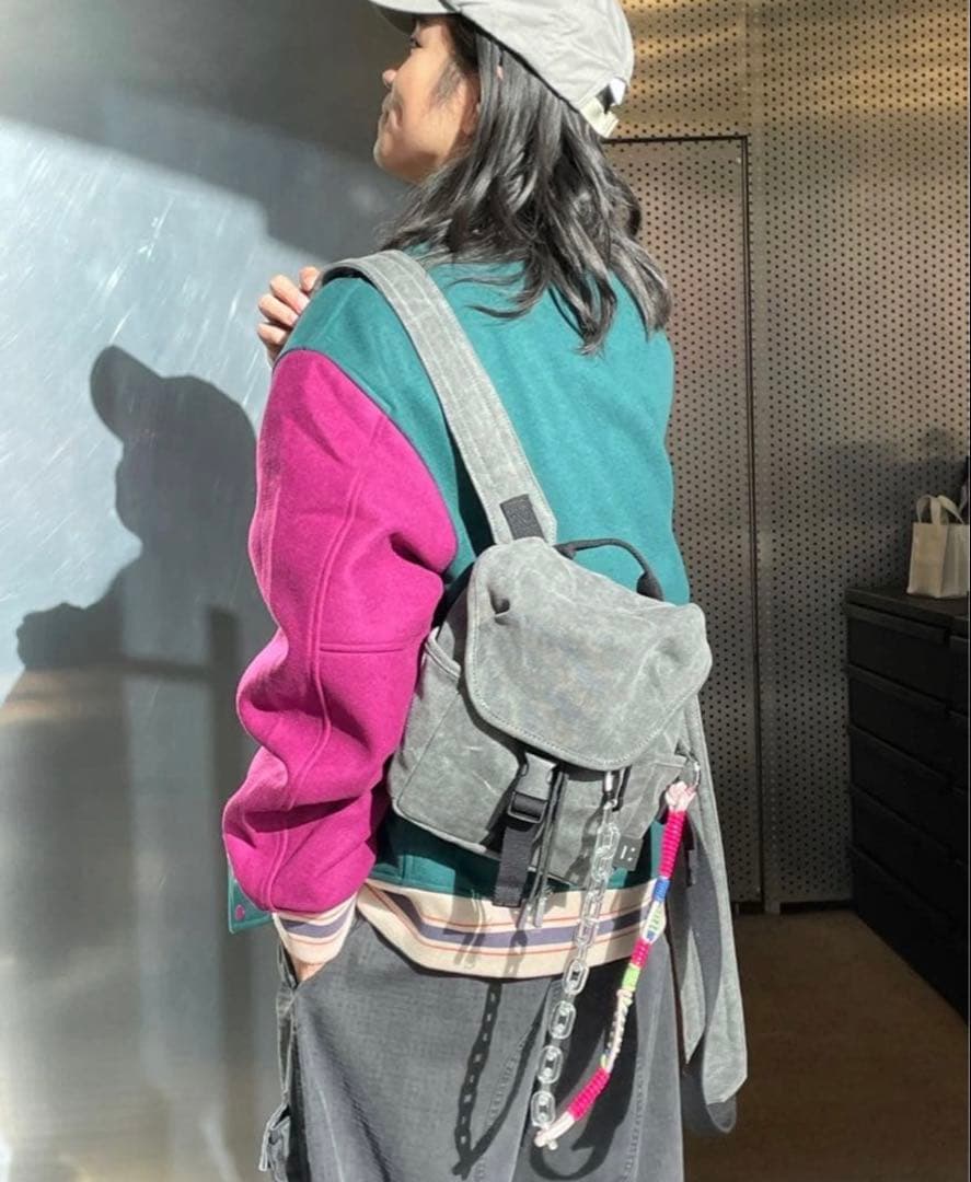 Acne Studios 23AW バックパック グレー 純正ストラップ付 ACNE STUDIOS｜ リップストップ 携帯ポーチ クロスバッグ (Acne