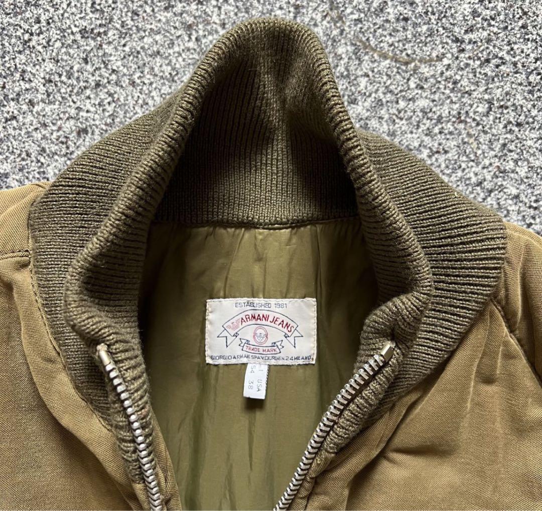 Armani Jeans 90s 80s bomber jacket アーカイブ - メルカリ